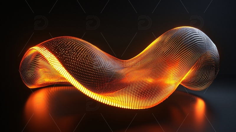 金色波浪形物体