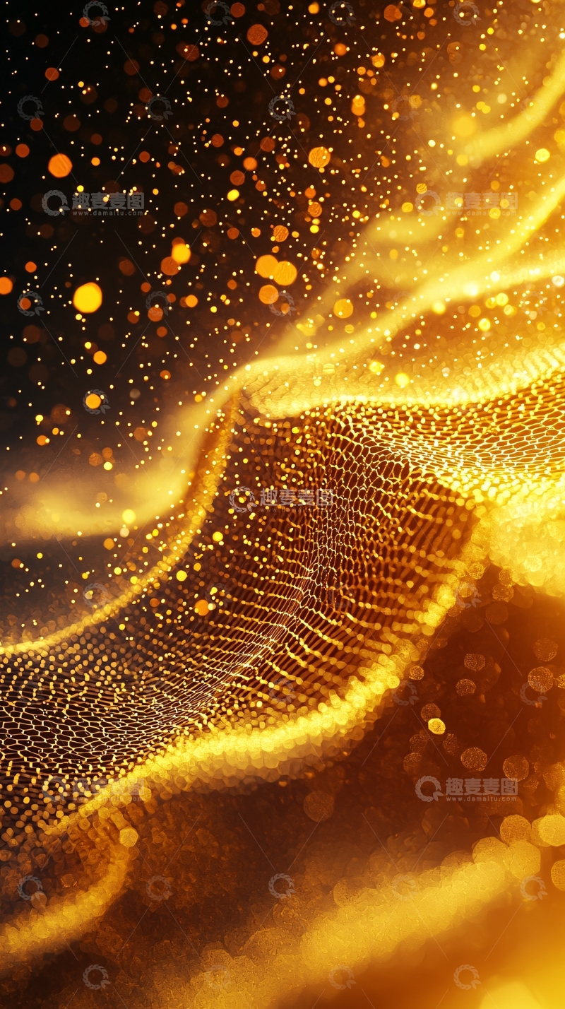 高清大图下载【趣麦麦图】金色光芒流动