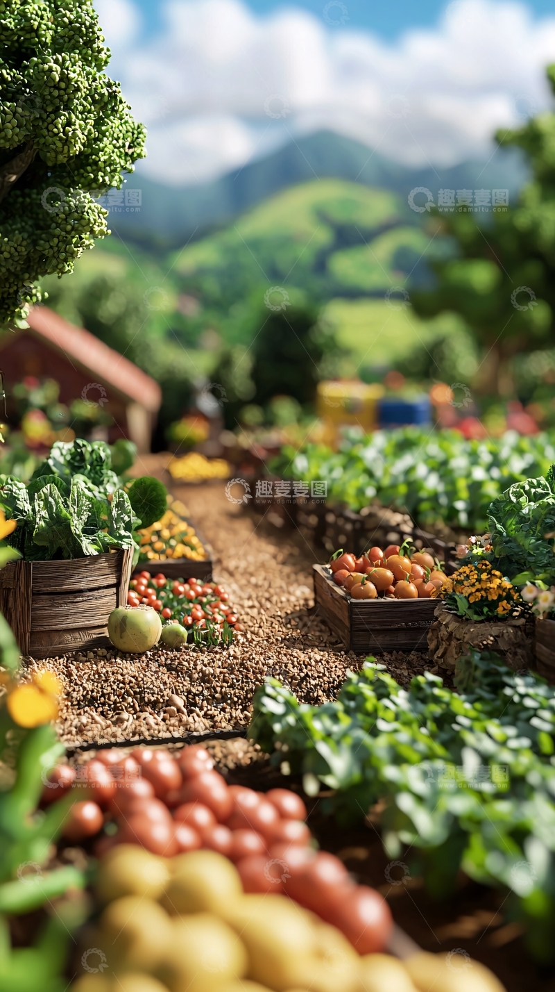高清大图下载【趣麦麦图】田园风光蔬菜水果丰收