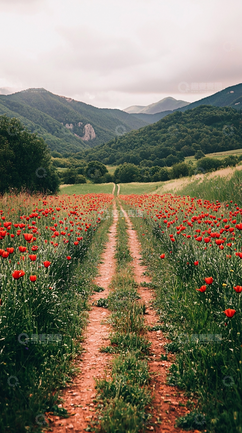 高清大图下载【趣麦麦图】乡野小花径