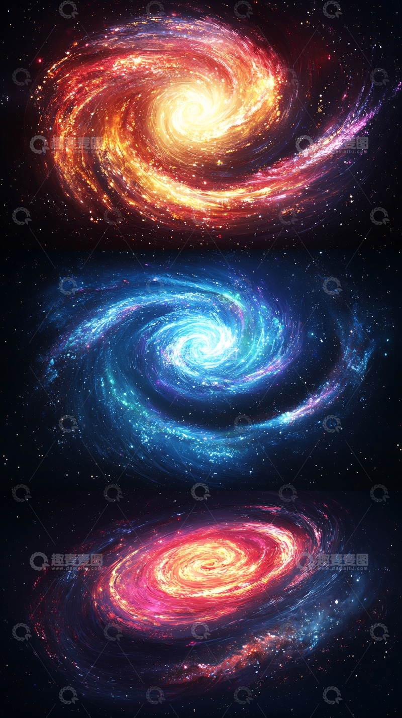 高清大图下载【趣麦麦图】宇宙星系三部曲