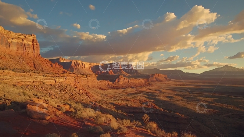 高清大图下载【趣麦麦图】落日下的红色峡谷