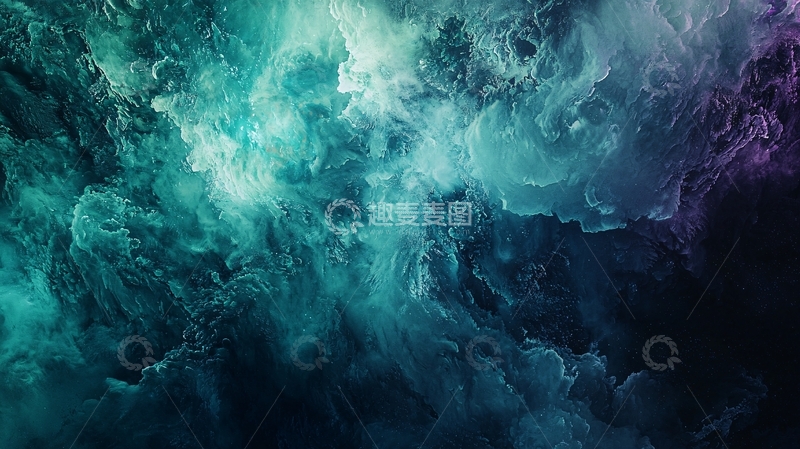 高清大图下载【趣麦麦图】抽象墨水水彩画