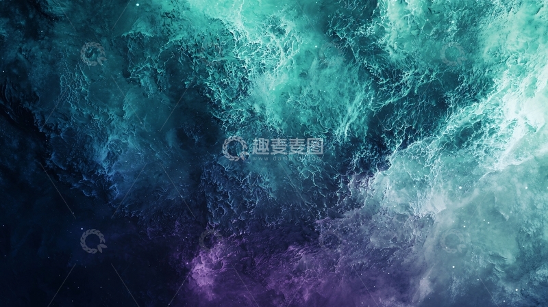 高清大图下载【趣麦麦图】梦幻蓝紫色水彩纹理