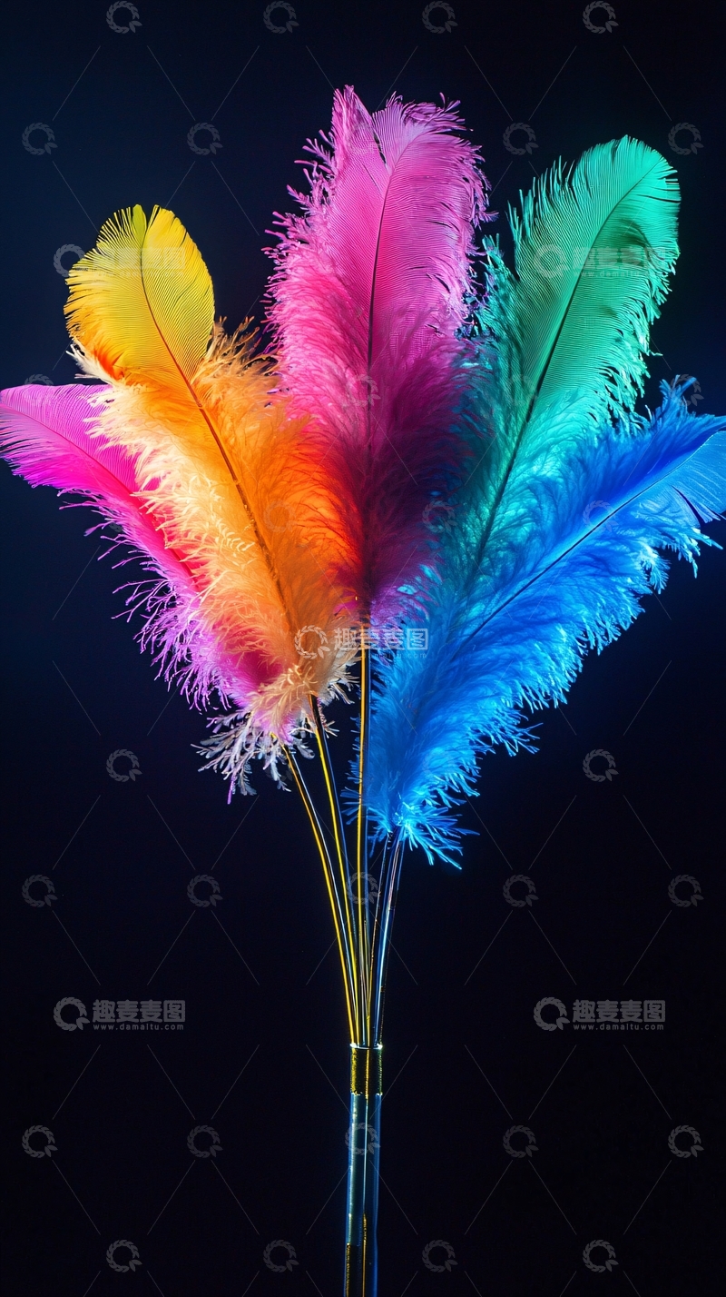 高清大图下载【趣麦麦图】彩色羽毛