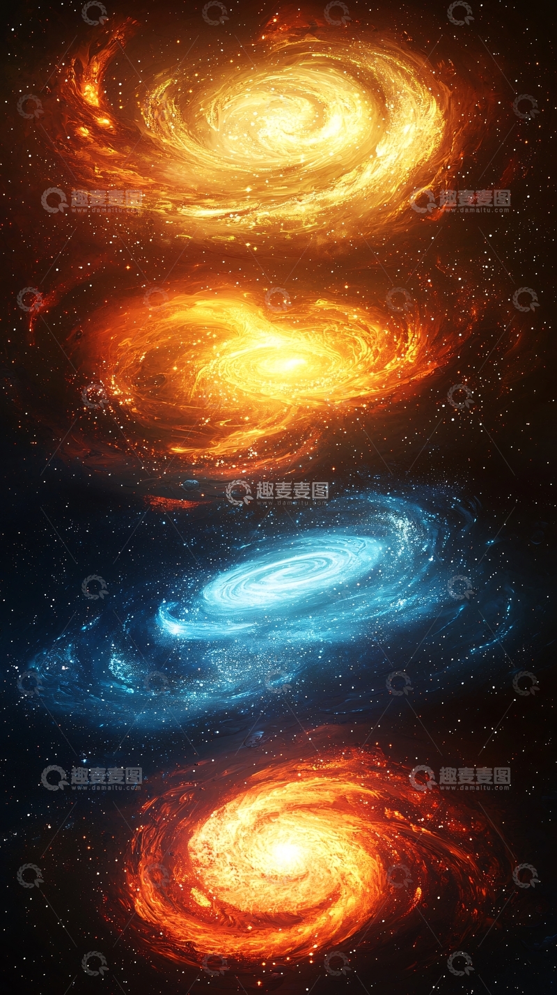 高清大图下载【趣麦麦图】绚丽多彩的宇宙星系