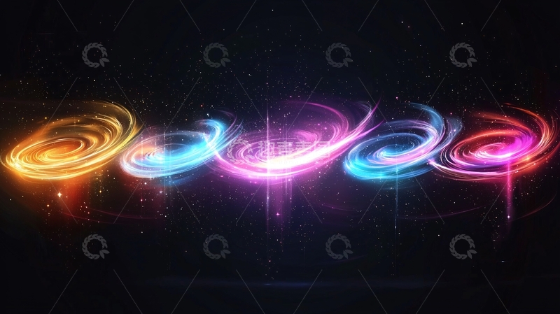 高清大图下载【趣麦麦图】彩色光线旋转