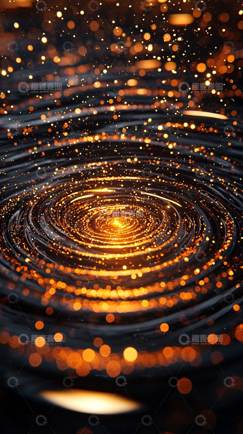 高清大图下载【趣麦麦图】金色光芒漩涡