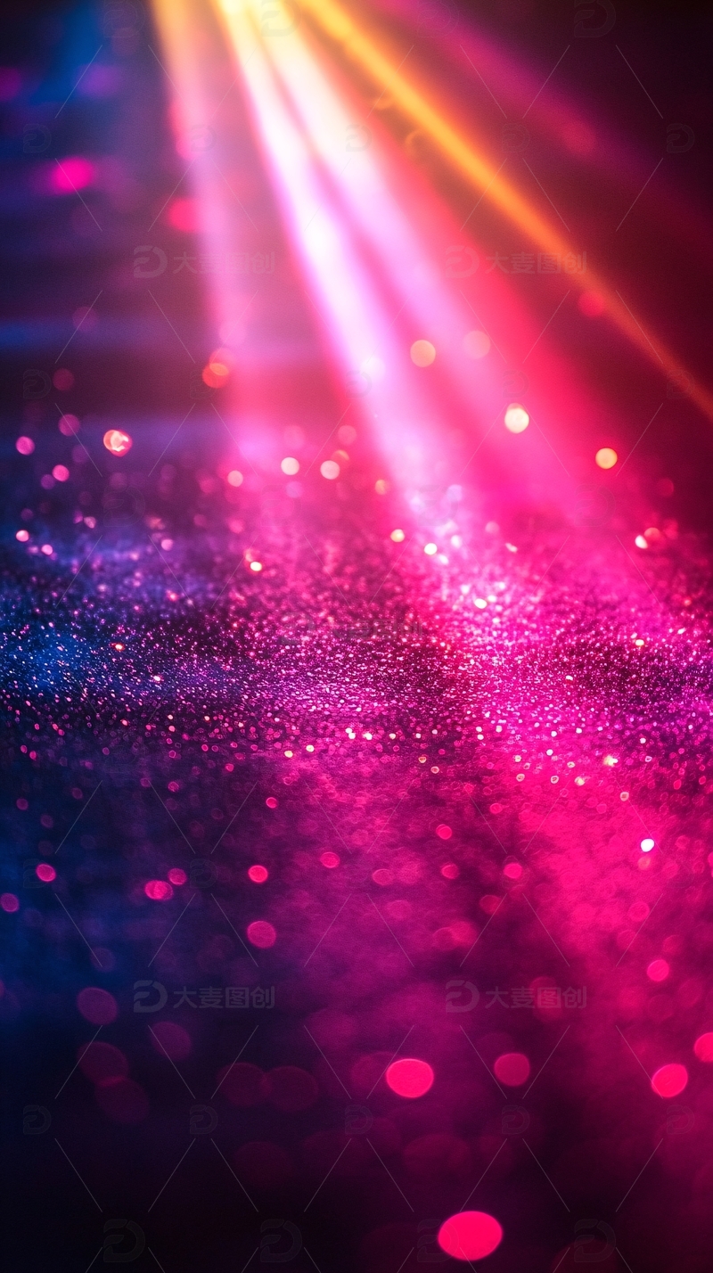 高清大图下载【趣麦麦图】梦幻光束闪耀背景