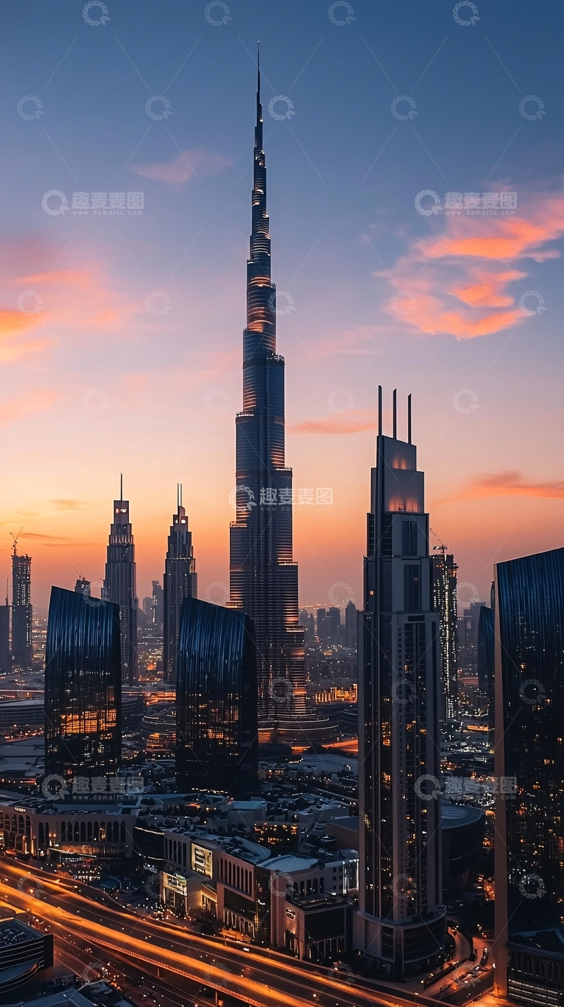 高清大图下载【趣麦麦图】迪拜夜景