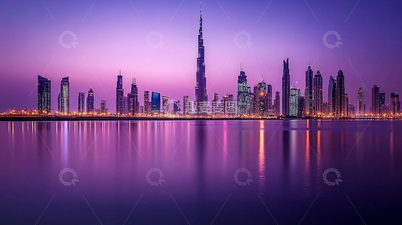 高清大图下载【趣麦麦图】迪拜夜景1