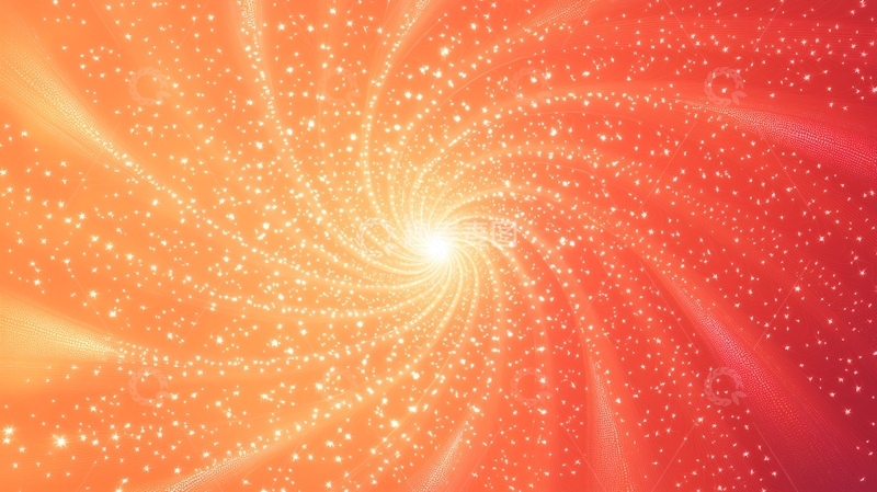 高清大图下载【趣麦麦图】金色光芒旋转的宇宙星空