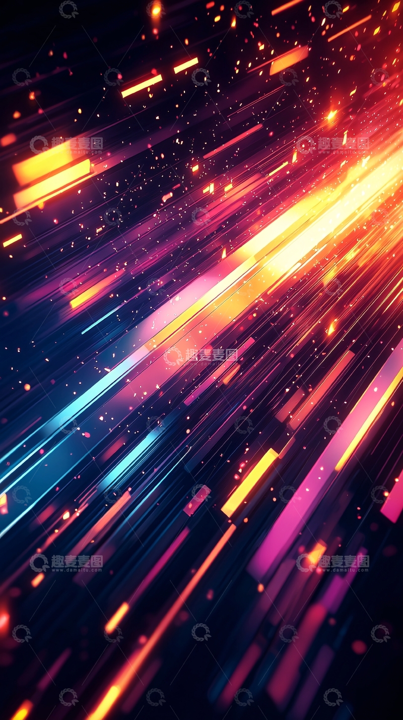 高清大图下载【趣麦麦图】光线飞速穿过空间