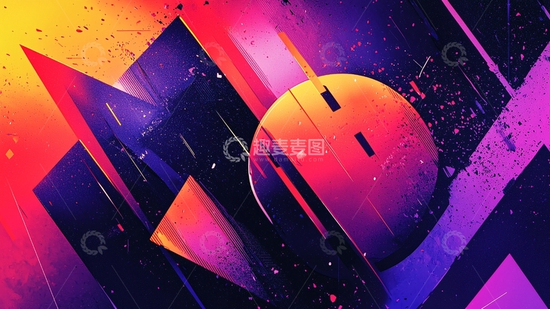 高清大图下载【趣麦麦图】抽象几何背景