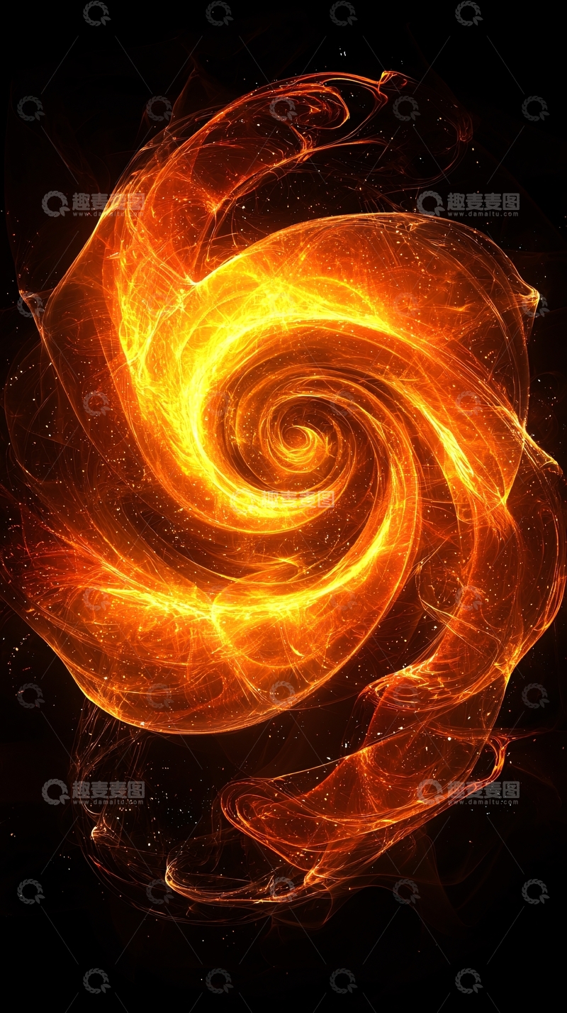 高清大图下载【趣麦麦图】火焰漩涡状抽象设计