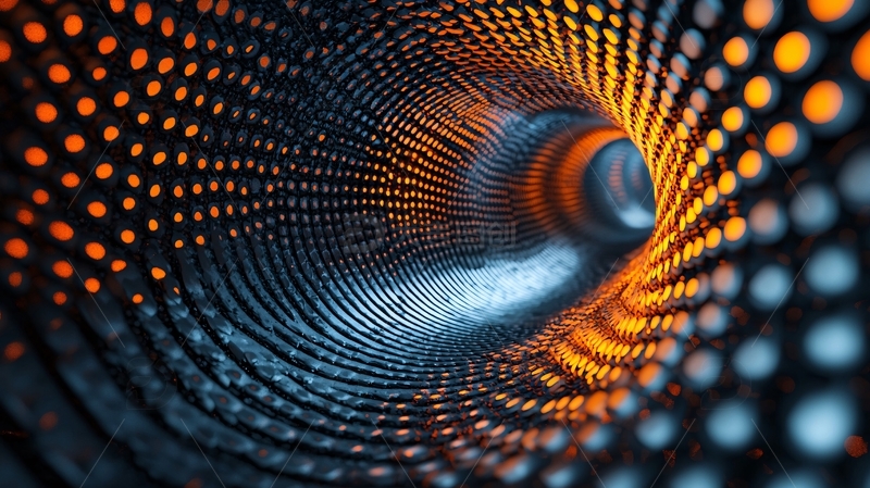 高清大图下载【趣麦麦图】金属网格隧道