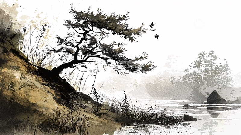 高清大图下载【趣麦麦图】水墨画