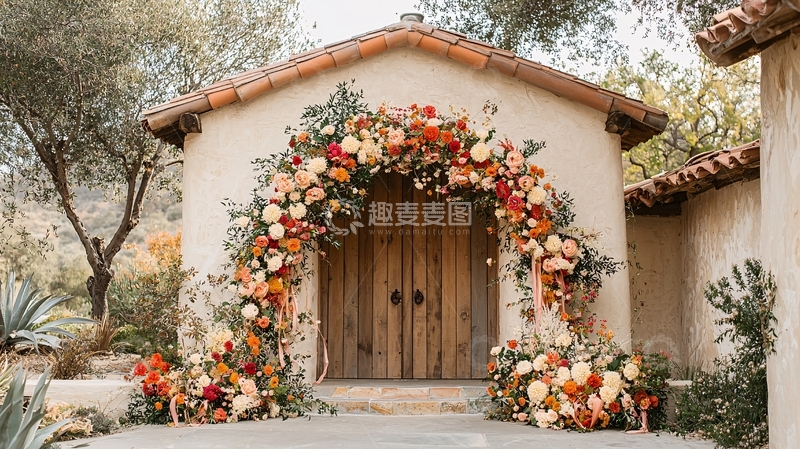 高清大图下载【趣麦麦图】秋日婚礼拱门
