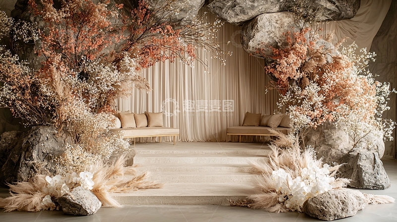 高清大图下载【趣麦麦图】婚礼舞台背景1