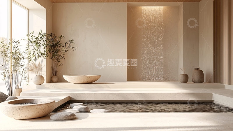 高清大图下载【趣麦麦图】极简主义日式浴室