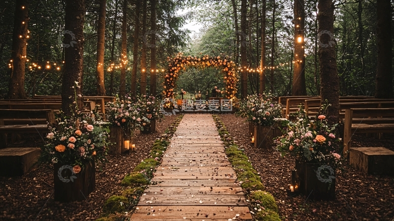 高清大图下载【趣麦麦图】森林婚礼浪漫场景