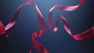 飘逸的红色丝带