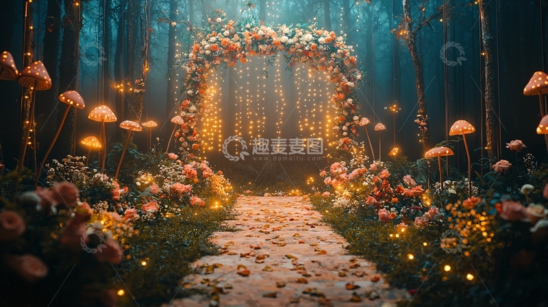 高清大图下载【趣麦麦图】梦幻森林花环