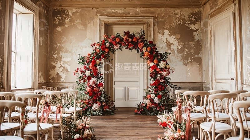 高清大图下载【趣麦麦图】婚礼现场花拱门