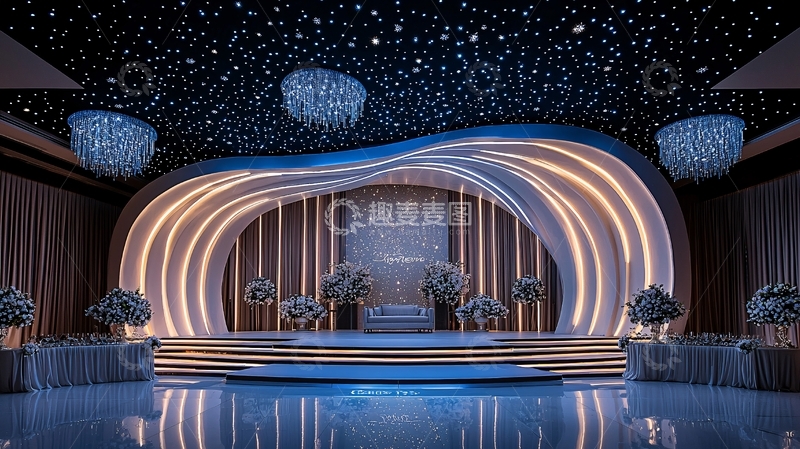 高清大图下载【趣麦麦图】星空主题婚礼舞台