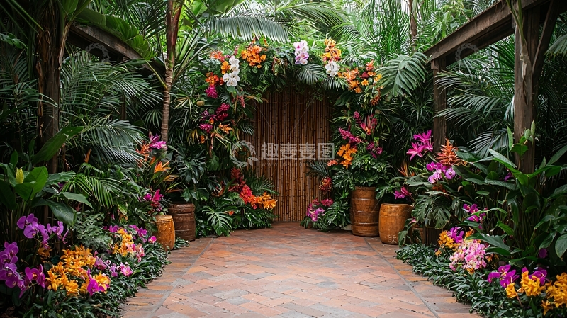 高清大图下载【趣麦麦图】花卉拱门