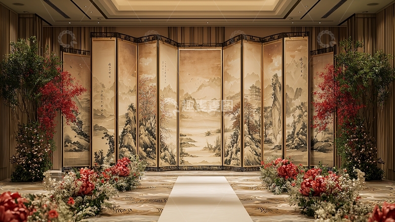 高清大图下载【趣麦麦图】中式婚礼背景
