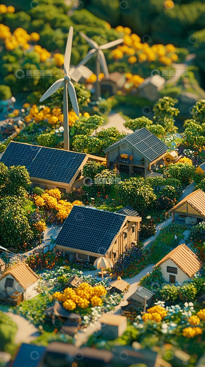 高清大图下载【趣麦麦图】绿色环保村庄