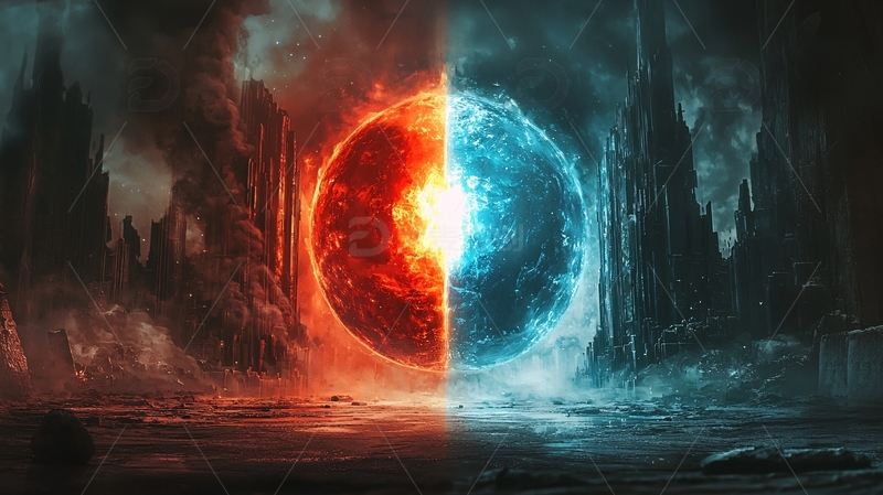 高清大图下载【趣麦麦图】红蓝能量球