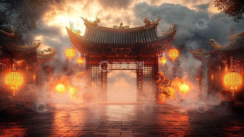 高清大图下载【趣麦麦图】中国风夜晚