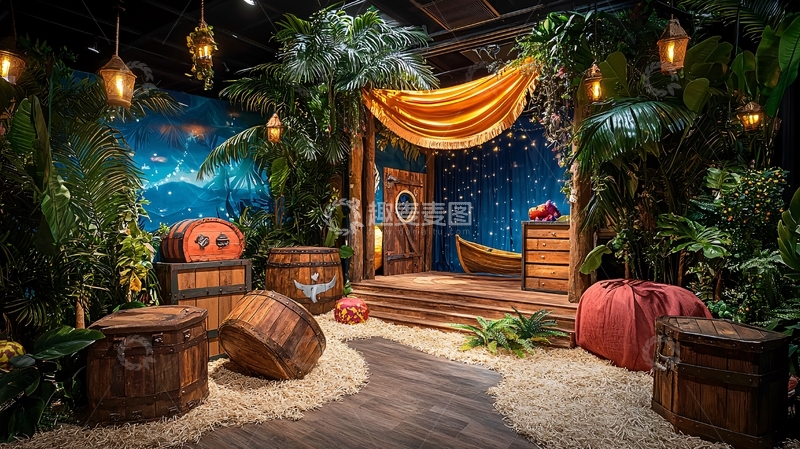 高清大图下载【趣麦麦图】热带雨林风情舞台