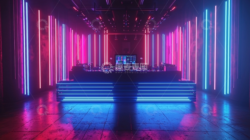 高清大图下载【趣麦麦图】霓虹灯酒吧