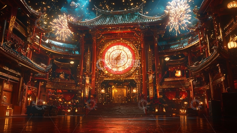 高清大图下载【趣麦麦图】新年中国风建筑