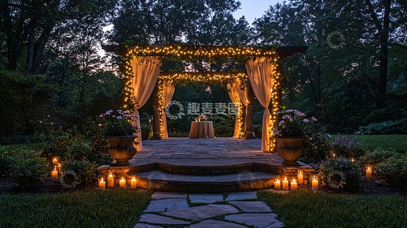 高清大图下载【趣麦麦图】浪漫户外婚礼场地