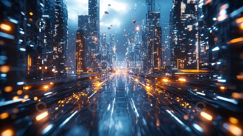 高清大图下载【趣麦麦图】未来都市夜景143