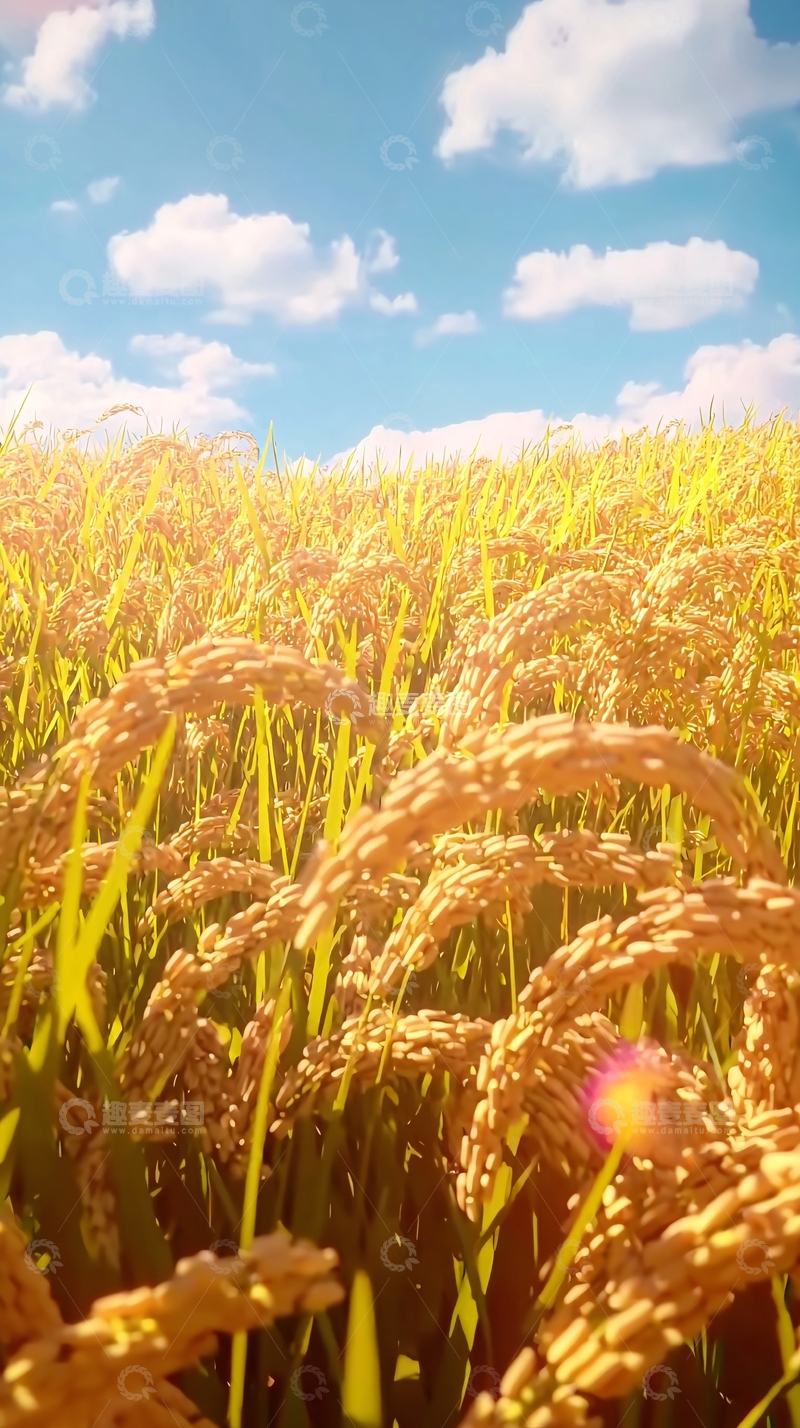 高清大图下载【趣麦麦图】金黄稻田