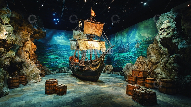 高清大图下载【趣麦麦图】海盗船场景