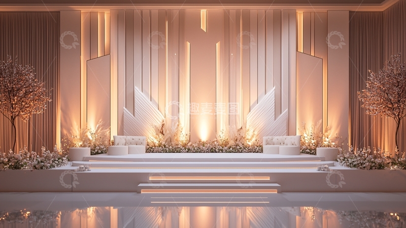 高清大图下载【趣麦麦图】浪漫典雅的婚礼舞台