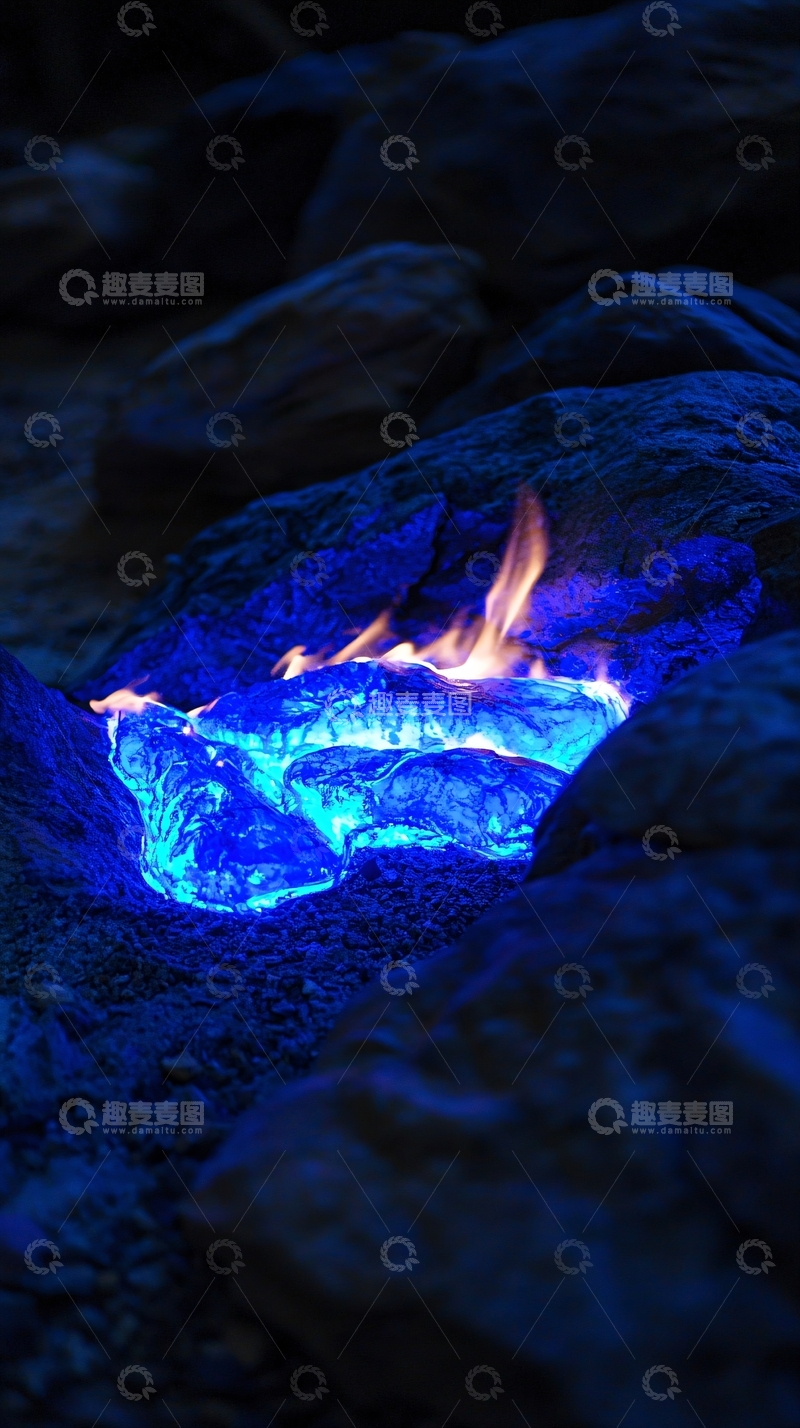 高清大图下载【趣麦麦图】蓝色火焰