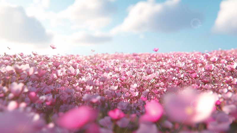高清大图下载【趣麦麦图】粉色花海