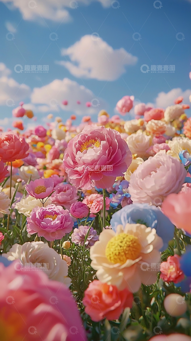 高清大图下载【趣麦麦图】彩色花海