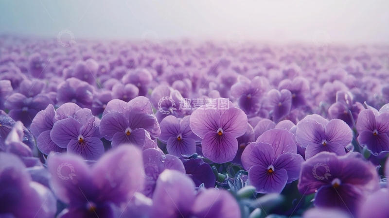 高清大图下载【趣麦麦图】梦幻紫色花田