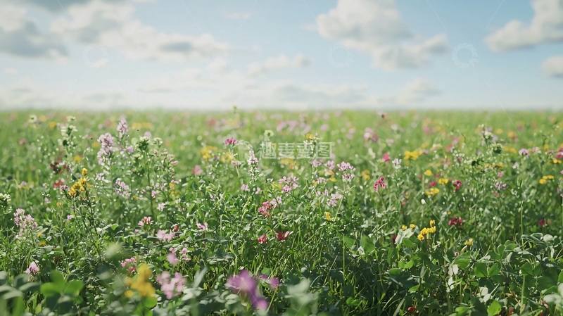 高清大图下载【趣麦麦图】盛开的野花田地