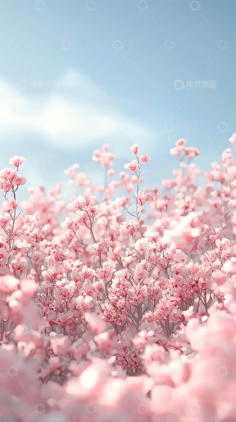 高清大图下载【趣麦麦图】粉色花海
