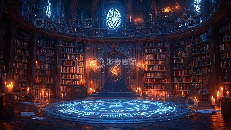 高清大图下载【趣麦麦图】魔法图书馆