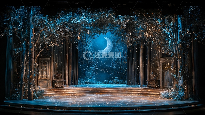 高清大图下载【趣麦麦图】梦幻舞台背景4